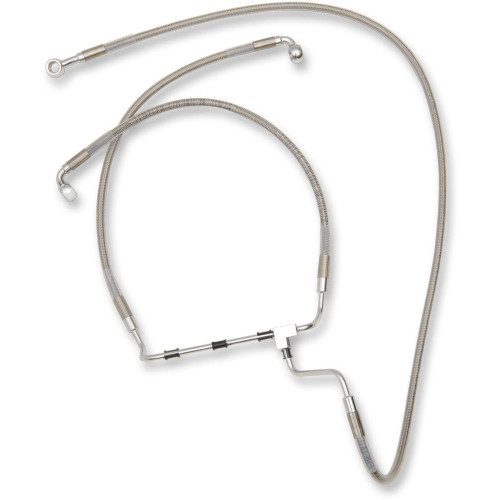 PartzBiz HD: 4402787-Stainless Steel Extended Length Front Brake Line Harley 14-15 Non ABS Plus 2 - 1741-3975 PartzBiz HD: 4402787-Stainless Steel Extended Length Front Brake Line Harley 14-15 Non ABS Plus 2 - 1741-3975