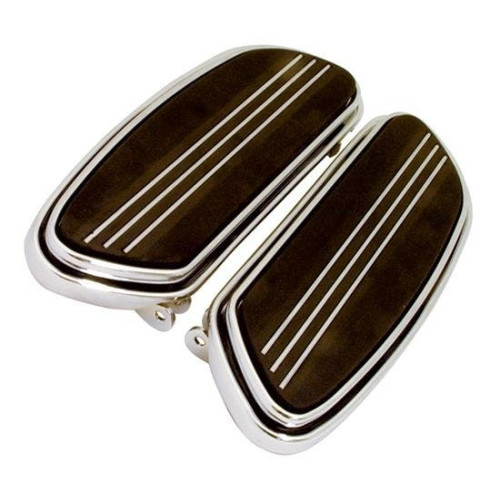 PartzBiz HD: 4402735-Streamliner Styled Chrome Floor Boards Harley FLH Touring FLST Softails 50631-04