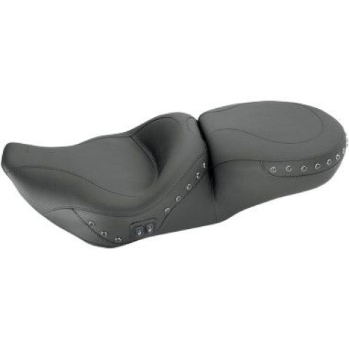 PartzBiz HD: 4402743-เบาะนั่งแบบอุ่นชิ้นเดียวสีดำแบบมีหมุดสำหรับรุ่น Touring 97-07 FLHR/ FLHX | 76650