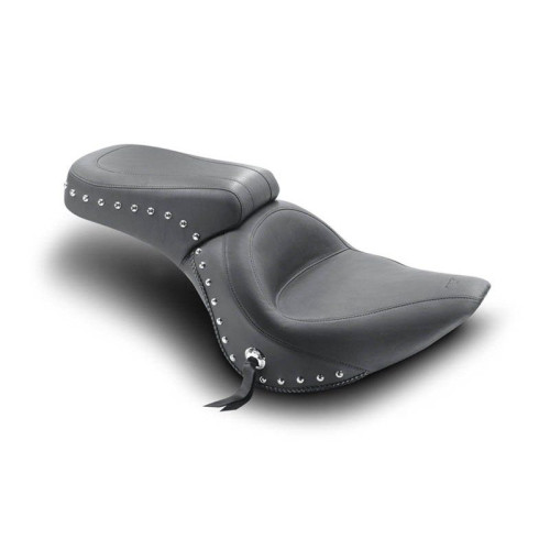 PartzBiz HD: 4402747-Mustang Chrome Studded Standard Style 2-up Seat Harley Softail FXST FLSTF 06-17 | 76401 PartzBiz HD: 4402747-Mustang Chrome Studded Standard Style 2-up Seat Harley Softail FXST FLSTF 06-17 | 76401