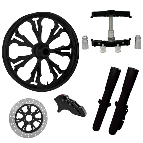 PartzBiz HD: 4402703-Summit Black 23" Wheel Tire Single Side w/ Raked Triple Trees Lowers & Sliders | SUMMIT-SNGL-BLK-KIT-23PCKG PartzBiz HD: 4402703-Summit Black 23" Wheel Tire Single Side w/ Raked Triple Trees Lowers & Sliders | SUMMIT-SNGL-BLK-KIT-23PCKG