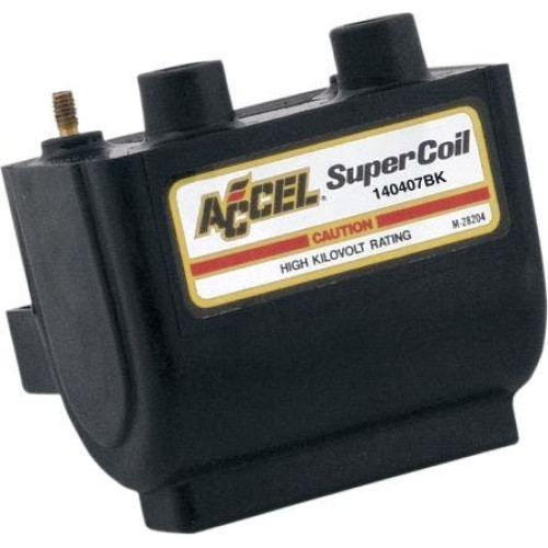 PartzBiz HD: 4402705-Accel Dual Fire Super Coil 4.7Ohm Black 140406Bk High Voltage 1965-1979 Harley 2102-0105 21020105