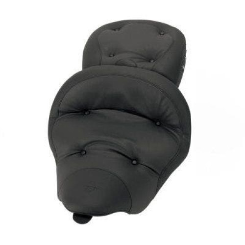 PartzBiz HD: 4402708-Mustang Super Regal Chrome Studded Touring Seat Driver Backrest Harley FL 08-17  | 79608