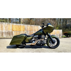 PartzBiz HD DS18002187 - SuperTrapp 135-71870 Stainless Bootlegger 2-Into-1 Exhaust 17-18 Harley FLH/T 1800-2187 18002187 624520