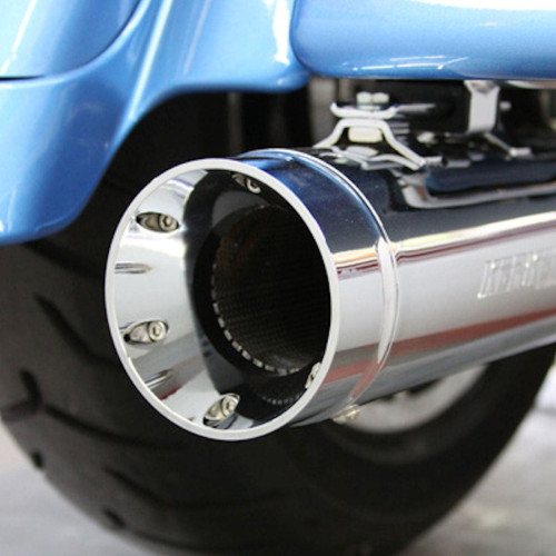 PartzBiz HD: 4402675-Supertrapp 140-65222 Chrome Kerker Stout 4" Slip-On Mufflers Harley Touring