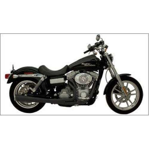 PartzBiz HD: 4402684-Supertrapp 2-Into-1 Supermeg Exhaust System Black Harley Dyna Glide 91-05 | 827-71454