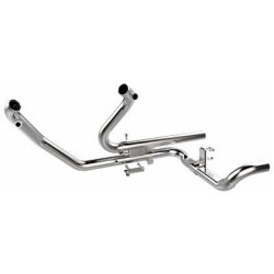 PartzBiz HD TAB-123-1200 - Tab ประสิทธิภาพ 09-16 Chrome 2-into-2 ท่อไอเสียท่อ Harley Touring FLH/T electra road glide street touring king