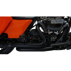 PartzBiz HD TAB-123-2203 - Tab Performance สีดำ 2-n-2 เฮดไปป์ป้องกันอย่างเต็มที่ Harley M8 Touring 17-Up