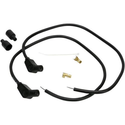 PartzBiz HD: 4402589-Sumax Taylor 8mm 24" L 135 Degree Spiro-Pro Black Spark Plug Wires Harley Custom | 76083 PartzBiz HD: 4402589-Sumax Taylor 8mm 24" L 135 Degree Spiro-Pro Black Spark Plug Wires Harley Custom | 76083