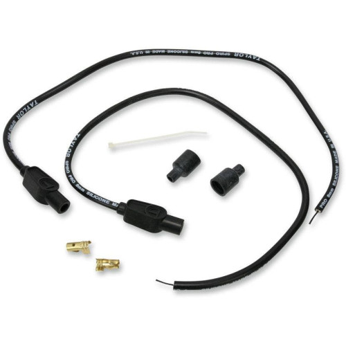 PartzBiz HD: 4402590-Sumax Taylor 8mm 24" L 180 Degree Spiro-Pro Black Spark Plug Wires Harley Custom | 76085