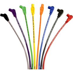 PartzBiz HD DSDS242143 - Sumax Taylor 8mm Spiro-Pro Yellow Spark Plug Wires Harley 84-94 99 FXR Center | 77435