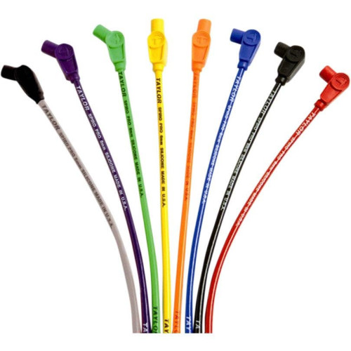 PartzBiz HD: 4402579-Sumax Taylor 8mm Spiro-Pro Yellow Spark Plug Wires Harley 84-94 99 FXR Center | 77435