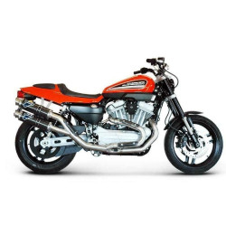 PartzBiz HD BP-754995 - Termignoni 754995 Round 2-1-2 Stainless Race System Harley Davidson XR1200 R sportster sporty flat track best for performance italian replacement EXHAUST MUFFLER