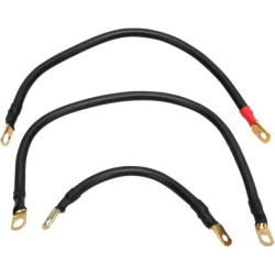 PartzBiz HD DSDS242134 - Terry Components 4 Gauge Complete Battery Cable Kits Harley 84-88 Softail | 22010