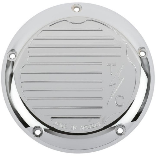 PartzBiz HD: 4402464-Thrashin Supply Chrome 5 Hole Derby Cover Dished Harley M8 Touring 17-Up