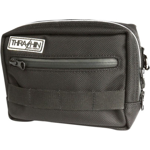 PartzBiz HD: 4402452-Thrashin Supply Company 3510-0096 Black Water Resistant Handlebar Storage Bag trip travel cargo luggage pack motorcycle bike harley chopper street tool accessories 35100096
