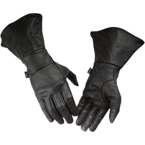 PartzBiz HD: 4402435-Thrashin Supply Company Gauntlet Black Leather Motorcycle Gloves PartzBiz HD: 4402435-Thrashin Supply Company Gauntlet Black Leather Motorcycle Gloves