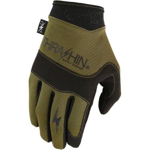 PartzBiz HD: 4402437-Thrashin Supply Company Green Covert V2 Motorcycle Gloves