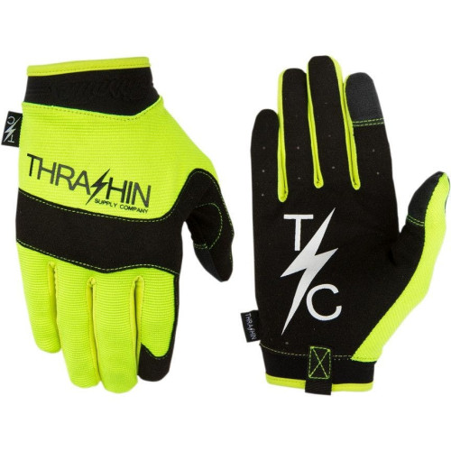 PartzBiz HD: 4402412-Thrashin Supply Company Yellow Covert V2 Motorcycle Gloves