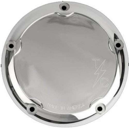 PartzBiz HD: 4402418-Thrashin Supply Polished Silver Dished Billet Derby Cover 5-Hole Evo TSC-3011-2 1107-0588 11070588 PartzBiz HD: 4402418-Thrashin Supply Polished Silver Dished Billet Derby Cover 5-Hole Evo TSC-3011-2 1107-0588 11070588