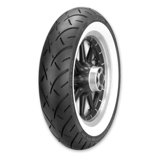 PartzBiz HD: 4402339-Metzeler ME888 Rear Wide White Wall Motorcycle Tire MT90B16 WWW 74H | 2408200