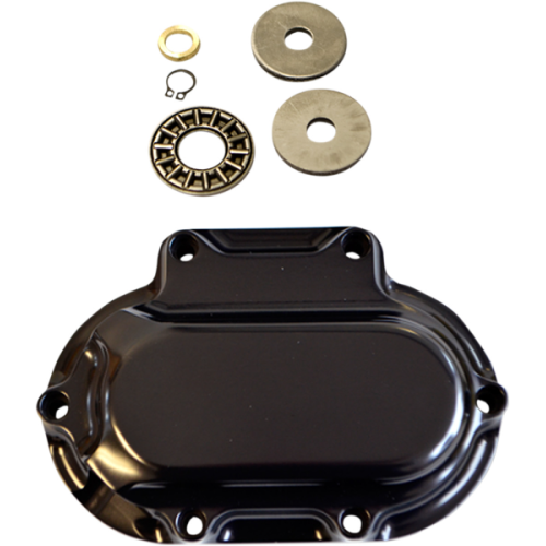 PartzBiz HD: 4402230-Trask Black Hydraulic Clutch Actuator Side Cover 6 Hole Harley Big Twin 06-18 PartzBiz HD: 4402230-Trask Black Hydraulic Clutch Actuator Side Cover 6 Hole Harley Big Twin 06-18