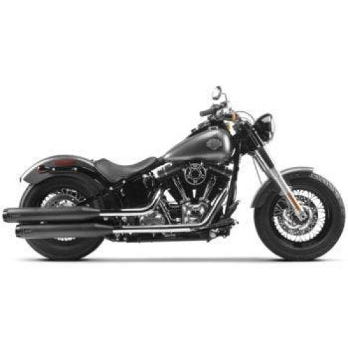 PartzBiz HD: 4402025-Two Brothers 005-4140499D Black Gen II 2-Into-1 Full System 15-17 Softail 597719 fatbob fatboy breakout fat tire wide exhaust harley davidson