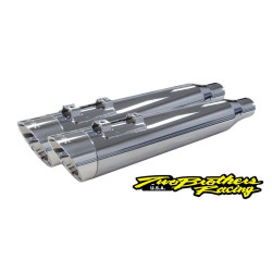 PartzBiz HD TBR005-4380499D-PS - Two Brothers 005-4380499D-PS Chrome Dual Slip On Slash Cut 95-16 Harley FLH FLT 597016 ท่อไอเสีย touring electra glide PartzBiz HD TBR005-4380499D-PS - Two Brothers 005-4380499D-PS Chrome Dual Slip On Slash Cut 95-16 Harley FLH FLT 597016 ท่อไอเสีย touring electra glide