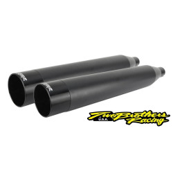 PartzBiz HD TBR005-4560499D-B - Two Brothers 005-4560499D-B Black Comp-S Shorty 2-1 Dual Slip On 17-19 Harley M8 597731 2 into 1 performance headers exhaust ceramic polished stainless steel 