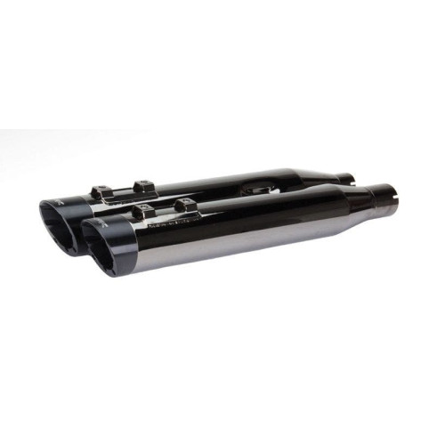 PartzBiz HD: 4402012-Two Brothers 005-456D-BCS Black Chrome Angled Slip On Mufflers 17-19 Harley Touring FLH FLT custom exhaust upgrade PartzBiz HD: 4402012-Two Brothers 005-456D-BCS Black Chrome Angled Slip On Mufflers 17-19 Harley Touring FLH FLT custom exhaust upgrade