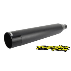 PartzBiz HD TBR005-4640199-B - Two Brothers 005-4640199-B Black Comp-S Shorty 2-1 Full System 17-18 Harley M8 597734 2 into 1 performance headers exhaust ceramic polished stainless steel 