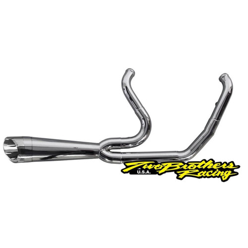 PartzBiz HD: 4401959-Two Brothers 005-4950199-P Polished Comp-S Shorty 2-1 Full System 07-16 HD FL 597690 slash cut electra glide road king street road