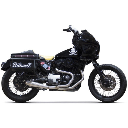 PartzBiz HD: 4401925-Two Brothers Racing 2-Into-1 Gen-II Exhaust Stainless Harley XL Rigid 86-03 597741 XL 930-02026 005-5150199 mount megaphone performance best for davidson