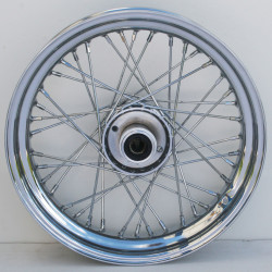 PartzBiz HD MW36-395 - Ultima 36-395 Chrome 40 Spoke 19 x 2.5" Front Wheel Harley FXST FXDWG 84-99 SOFTAIL DYNA chopper classic old school wire custom bagger replacement best for performance motorcycle PartzBiz HD MW36-395 - Ultima 36-395 Chrome 40 Spoke 19 x 2.5" Front Wheel Harley FXST FXDWG 84-99 SOFTAIL DYNA chopper classic old school wire custom bagger replacement best for performance motorcycle