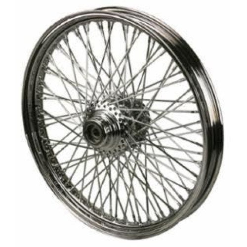 PartzBiz HD: 4401826-Ultima 36-411 Chrome 80 Spoke Front Wheel w/ Billet Hub 21‚Äù x 2.15‚Äù Harley Custom Chopper Upgrade Replacement Rim Spokes Softail
