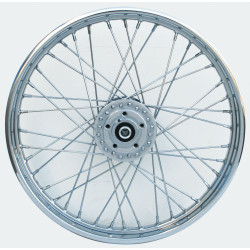 PartzBiz HD MW36-487 - Ultima 36-487 Chrome 40 Spoke 21 x 2.15" Front Wheel Dual Disc Harley FX XL 78-83 SOFTAIL DYNA chopper classic old school wire custom bagger replacement best for performance motorcycle PartzBiz HD MW36-487 - Ultima 36-487 Chrome 40 Spoke 21 x 2.15" Front Wheel Dual Disc Harley FX XL 78-83 SOFTAIL DYNA chopper classic old school wire custom bagger replacement best for performance motorcycle