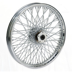 PartzBiz HD MW36-497 - Ultima 36-497 Chrome 80 Spoke Front Wheel w/ Billet Hub 21”x 3.50” 1" Axle single disc PartzBiz HD MW36-497 - Ultima 36-497 Chrome 80 Spoke Front Wheel w/ Billet Hub 21”x 3.50” 1" Axle single disc