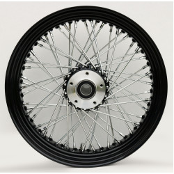 PartzBiz HD MW36-654 - Ultima 36-654 Black 60 Spoke Front Wheel w/ Billet Hub 21"x3.5" 1" Axle PartzBiz HD MW36-654 - Ultima 36-654 Black 60 Spoke Front Wheel w/ Billet Hub 21"x3.5" 1" Axle