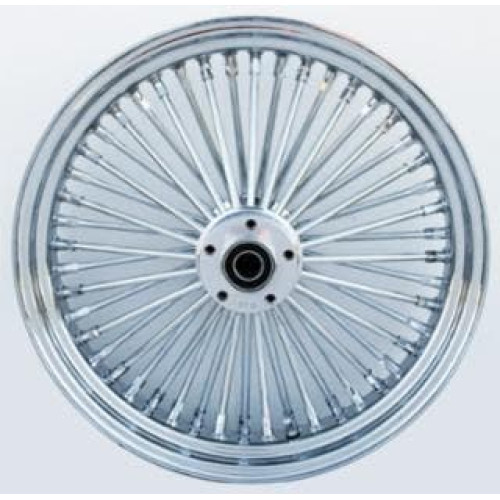 PartzBiz HD: 4401788-Ultima 37-509 Chrome 48 King Spoke 18 x 3.5" Rear Wheel 1" Axle 00-07 Harley Davidson Custom Chopper Bike Motorcycle Rim Classic Upgrade Replacement 