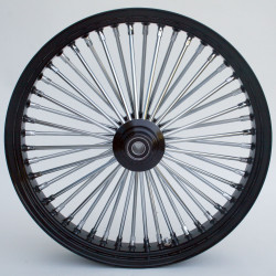 PartzBiz HD MW37-532 - Ultima 37-532 Black Fat King 48 Spoke Front Wheel พร้อมดุม Billet 23 ”x3.5 ” เพลา 1 ” PartzBiz HD MW37-532 - Ultima 37-532 Black Fat King 48 Spoke Front Wheel พร้อมดุม Billet 23 ”x3.5 ” เพลา 1 ”
