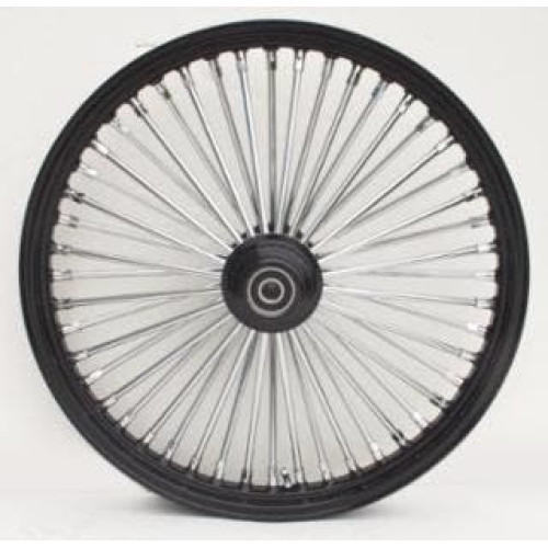 PartzBiz HD: 4401758-Ultima 37-534 Chrome 48 King Spoke 21 x 2.15 ” ล้อหน้าดิสก์เดี่ยว 1 ” เพลา 00-07 Harley Davidson Custom Chopper Bike Motorcycle Rim Classic Upgrade Replacement