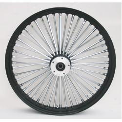 PartzBiz HD MW37-549 - Ultima 37-549 Black Fat King 48 Spoke Front Wheel พร้อมดุม Billet 23 ”x3.5 ” เพลา 1 ” PartzBiz HD MW37-549 - Ultima 37-549 Black Fat King 48 Spoke Front Wheel พร้อมดุม Billet 23 ”x3.5 ” เพลา 1 ”