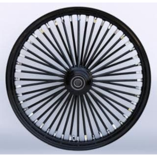PartzBiz HD: 4401728-Ultima 37-564 Black 48 King Spoke 21 x 2.15" Front Wheel 1" Axle 00-07 Harley Davidson Custom Chopper Bike Motorcycle Rim Classic Upgrade Replacement 