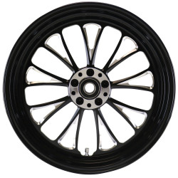 PartzBiz HD MW37-673 - ล้อหลังอลูมิเนียม Ultima 37-673 Black Manhattan 18 ”x3.5” Custom Harley PartzBiz HD MW37-673 - ล้อหลังอลูมิเนียม Ultima 37-673 Black Manhattan 18 ”x3.5” Custom Harley