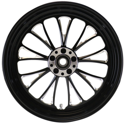 PartzBiz HD: 4401699-Ultima 37-674 Black Manhattan Aluminum Rear Wheel 18"x5.5" Custom Harley