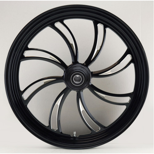 PartzBiz HD: 4401643-Ultima 37-821 Black Cut Vortex Front Motorcycle Wheel 23"x3.5" Dual Rotor PartzBiz HD: 4401643-Ultima 37-821 Black Cut Vortex Front Motorcycle Wheel 23"x3.5" Dual Rotor