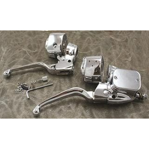 PartzBiz HD: 4401651-Ultima 47-256 Chrome Handlebar Control Kit 9/16" Bore MC 96-04 H-D Sportster XL | 47-256