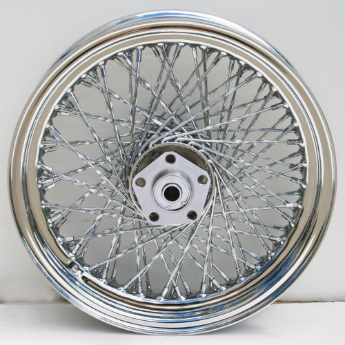 PartzBiz HD: 4401501-Ultima Chrome Twisted 80 Spoke 16 ” x 3 ” ล้อหน้า Harley FL Dual Disc 73-84 ชอปเปอร์คลาสสิก old school wire ทดแทนถุงบรรจุแบบกำหนดเอง ดีที่สุดสำหรับรถจักรยานยนต์สมรรถนะสูง