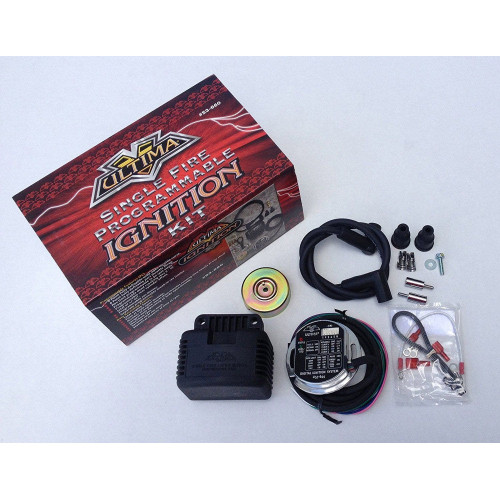 PartzBiz HD: 4401477-ชุดคอยล์จุดระเบิดแบบตั้งโปรแกรมได้ Ultima Single Fire Harley Evo Big Twin และ XL 70-99