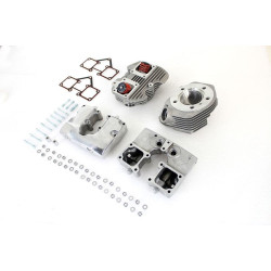 PartzBiz HD VT10-1128 - V-Twin 10-1128 Cylinder Head Set w/ Polished Rocker Box Harley Shovelhead 66-77 electra road street glide big twin davidson replica replacement best for performance PartzBiz HD VT10-1128 - V-Twin 10-1128 Cylinder Head Set w/ Polished Rocker Box Harley Shovelhead 66-77 electra road street glide big twin davidson replica replacement best for performance